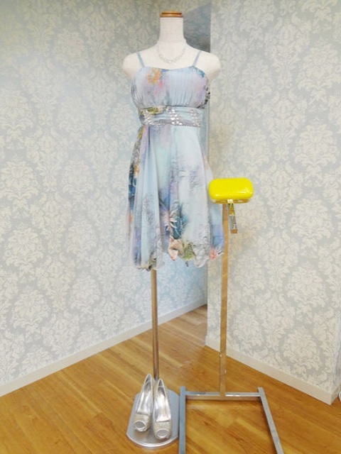フラワープリントドレス ドレス255