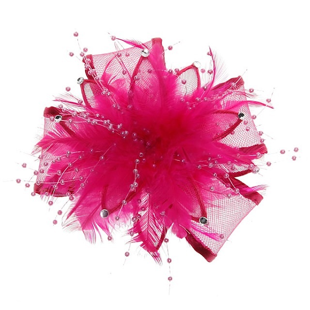 髪飾り花 (ピンク)
